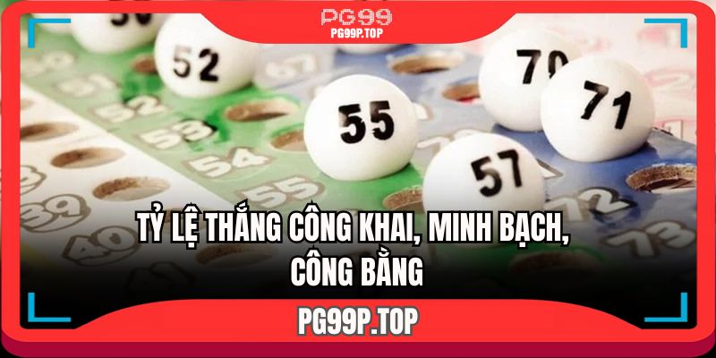 Chúng tôi cam kết tỷ lệ thắng công khai, minh bạch, công bằng